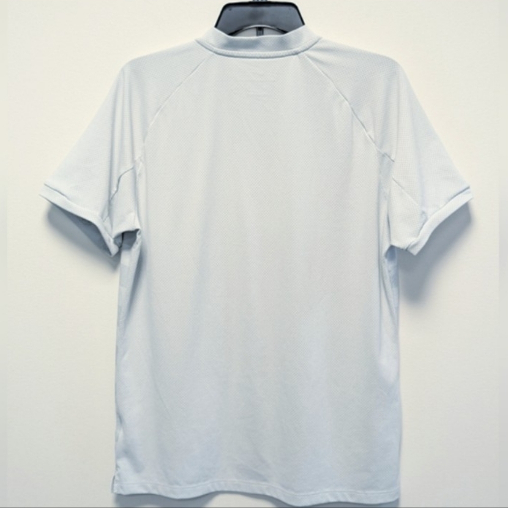 Nike Zonal Cooling Men's M Stripe Polo Lightweight White - Picture 5 of 13